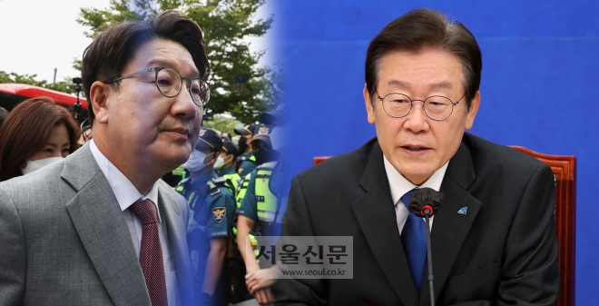 권성동 국민의힘 의원(왼쪽), 이재명 더불어민주당 대표. 서울신문DB