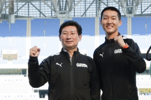 세계 높이뛰기 1위 우상혁, 용인시청 유니폼 입고 뛴다.