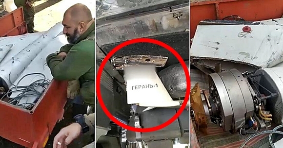 비정부기구 ‘우크라이나 군사 센터’가 운영하는 전문 매체 ‘밀리타르니’는 24일(현지시간) 남부 오데사에 본부를 둔 우크라이나 제28 기계화보병여단이 러시아가 날린 이란제 자폭 드론 샤헤드-131을 격추했다고 보도했다. 2022.10.24  밀리타르니