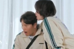 송지효‧김종국, 대놓고 뽀뽀…“진짜 사랑하는데”
