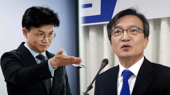 한동훈 법무부 장관(왼쪽), 김의겸 더불어민주당 의원. 연합뉴스DB