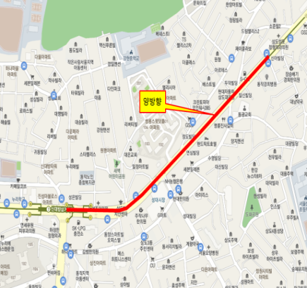 서울 동작구 동작경희병원~신대방삼거리역 지중화 사업 구간 위치도. 동작구 제공. 