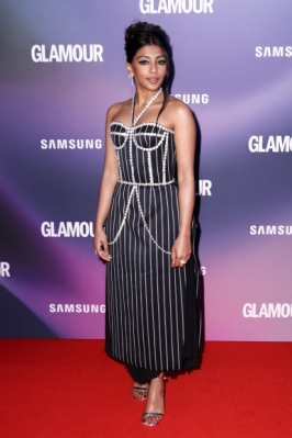 Charithra Chandran poses for photographers upon arrival for the Glamour Women of the Year Awards in London, Tuesday, Nov. 8, 2022. AP 연합뉴스