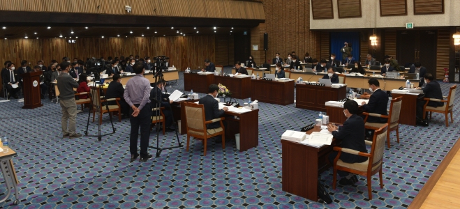 문화환경위원회 행정사무감사 사진. 경북도의회 제공