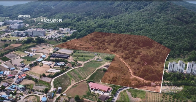충남 아산의 국립경찰병원 분원 사업 대상 예정지. 사진=아산시 제공