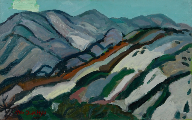 최덕휴_설경 snow scene_캔버스에 유채_33×53cm_1980