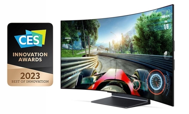 CES2023 최고 혁신상을 수상한 벤더블 게이밍 올레드 TV ‘LG 올레드 플렉스(FLEX)’. LG전자 제공 