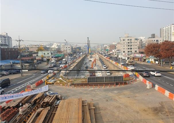 화곡고가에서 바라본 화곡지하차도.(신월IC 방면) 서울시 제공 