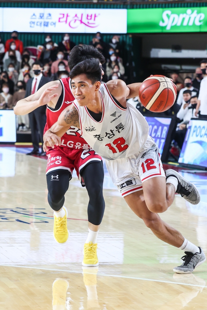 안양 KGC 렌즈 아반도의 돌파. KBL 제공