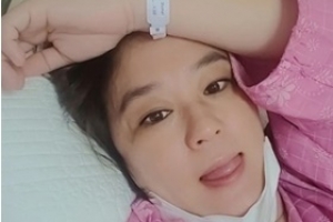 ‘43세 혼전임신’ 이재은, 제왕절개 직전 셀카