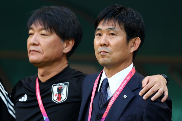 모리야스 하지메(오른쪽) 일본 축구 대표팀 감독 UPI 연합뉴스