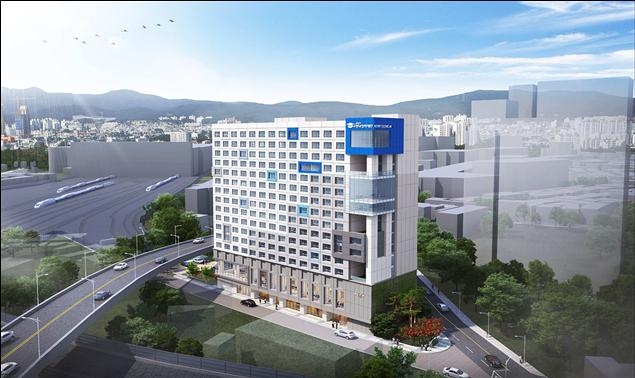 서울시가 서울지하철 4‧6호선 삼각지역 인근에 추진하는 대학생 연합기숙사 조감도. 서울시 제공