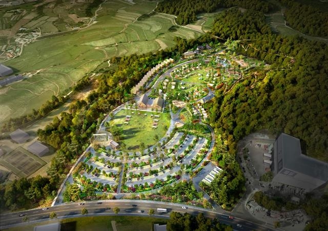 경기 용인시가 처인구 백암면에 조성을 추진하고 있는 농어촌 관광휴양복합단지 조감도. 용인시 제공