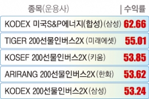 ETF 순자산 80조 시대… ‘하락장 베팅’ 인버스 종목 수익률 상위