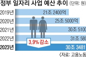 올해 정부 일자리 예산 줄었지만 고령층 지원엔 922억 늘려