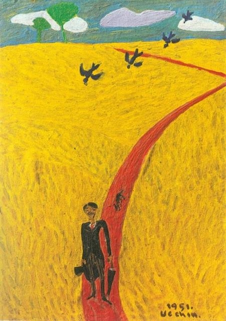 장욱진의 ‘자화상’(1951).  국립현대미술관 제공