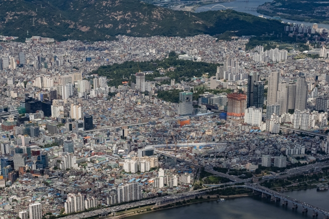 서울시 신속통합기획 주택재개발사업 후보지로 최종 선정된 자양4동 일대. 광진구 제공