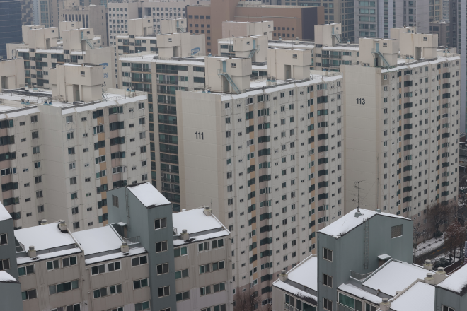 서울의 한  아파트 단지 모습.