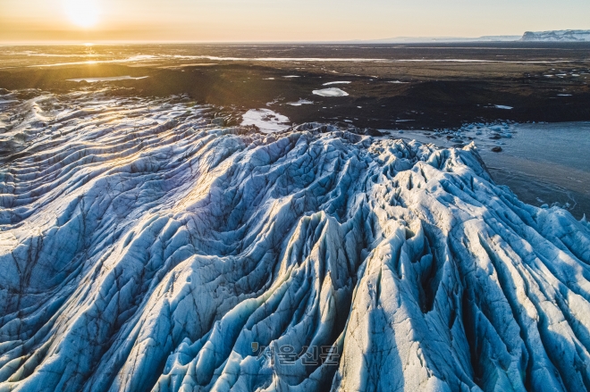 아이슬란드의 빙하.