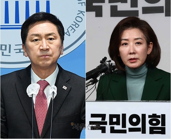 김기현 국민의힘 의원, 나경원 전 의원. 서울신문