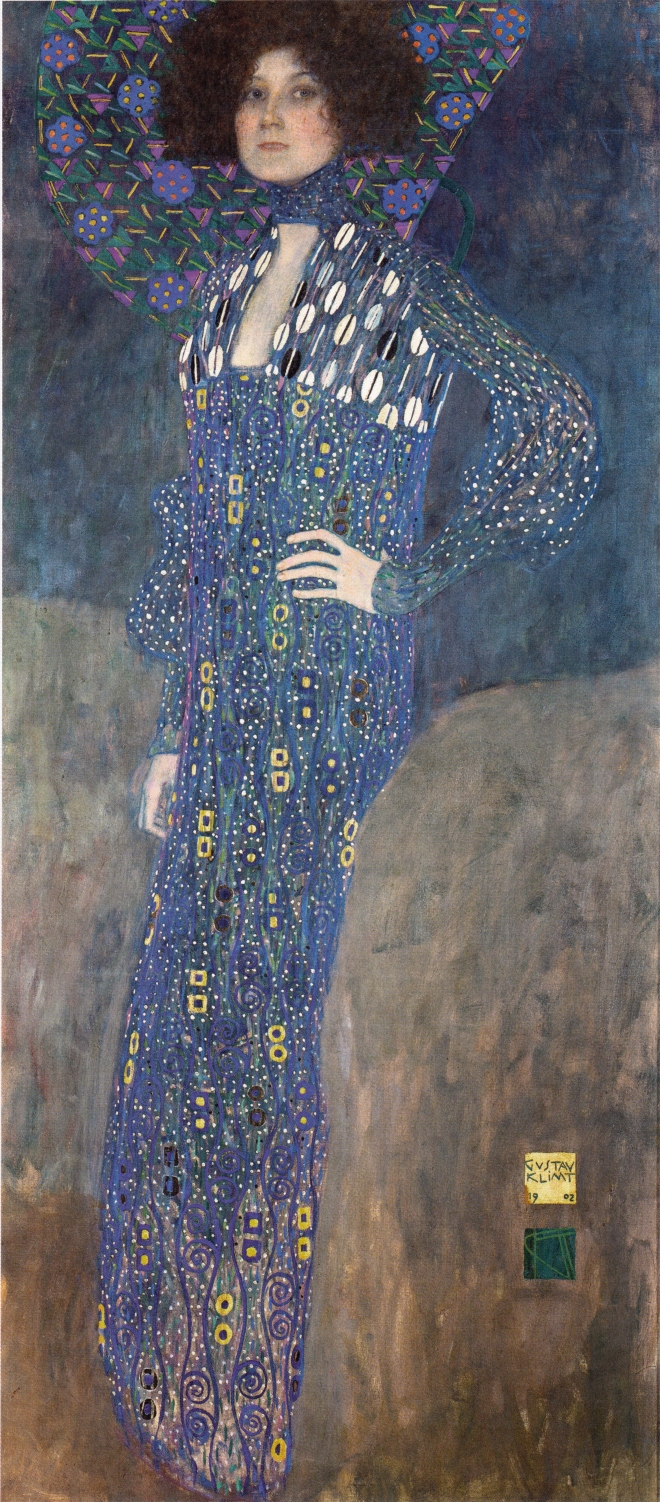 클림트, 에밀리 플뢰게의 초상, 1902년, 빈 역사박물관.
