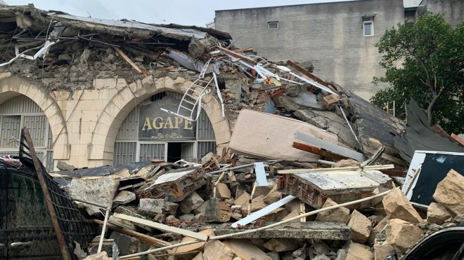 이번 지진으로 건물이 무너진 튀르키예 안디옥 교회. 기독교대한감리회 제공