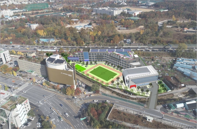 서울 중랑구에 건립되는 특수학교인 ‘동진학교’(가칭)의 조감도. 중랑구 제공