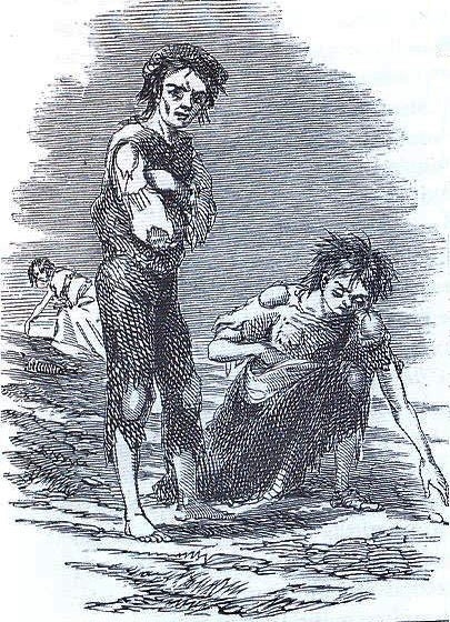 1847년 런던에서 발간된 한 주간지에 실린 아일랜드 대기근 관련 삽화. 굶주린 아이들이 땅에서 먹을 것을 찾고 있다. 위키피디아 제공