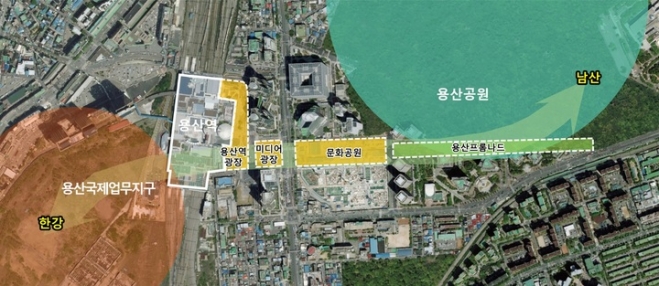 서울시가 추진하는 용산 게이트웨이 조성 사업 위치도. 서울시 제공