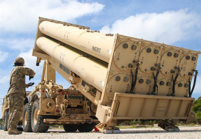 미 육군의 고고도 미사일방어체계(THAAD·사드) 장비.