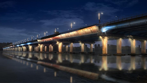 마포대교 경관조명 전경