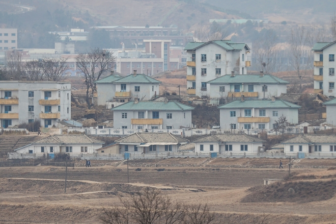 3일 북한 기정동 마을 전경. 연합뉴스