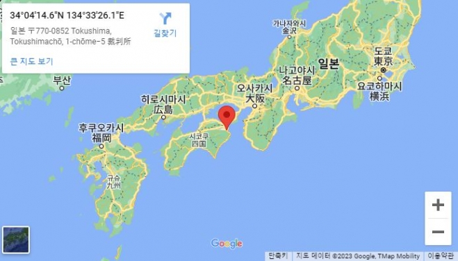 도쿠시마 지방법원(지도)