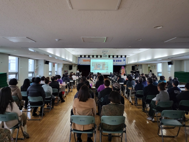 ‘용마루길 상권육성 로컬브랜드 사업 설명회’ 모습