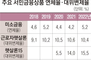 치솟은 서민대출 연체율… 취약층 빚 부담도 커졌다