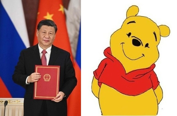시진핑 중국 국가주석(왼쪽)과 캐릭터 ‘곰돌이 푸’. 로이터 연합뉴스