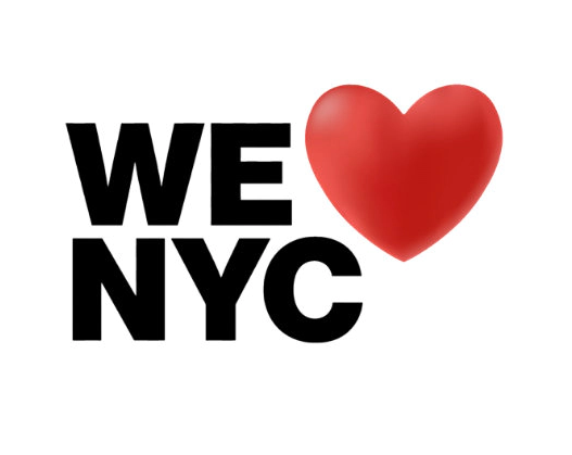 미국 뉴욕시가 최근 발표한 새 로고. 기존 로고인 ‘I♥NY’를 변형하면서 ‘나’(I) 대신 ‘우리’(We)를 강조한 것이 특징이다. ‘WE♥NYC’ 공식 홈페이지 캡처