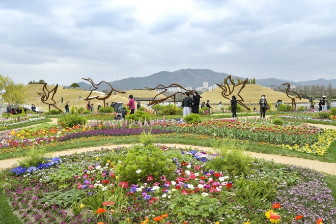 4월 1일 개장하는 2023순천만국제정원박람회장 모습