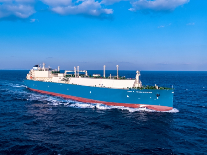 대우조선해양이 건조한 이중연료추진 LNG운반선. 대우조선해양 제공