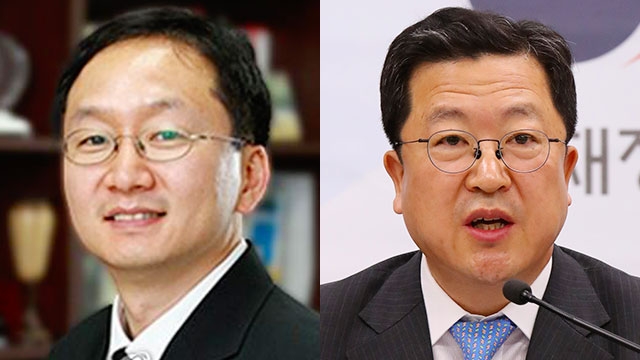 장용성 서울대 경제학부 교수(왼쪽)와 박춘섭 전 조달청장
