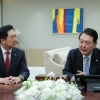 尹, 與지도부와 면담…방미 등 설명