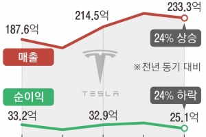 테슬라 1분기 순익 감소에 주가 8% 급락… 머스크 “가격 추가 인하”