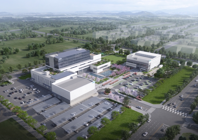 인공지능산업융합사업단이 광주 첨단3지구에 조성하고 있는 ‘AI산업융합 집적단지’ 조감도. 내년 완공 예정으로 국내외 AI 관련 산업과 창업, 인재 양성의 거점이 될 것으로 기대된다. 인공지능산업융합사업단 제공