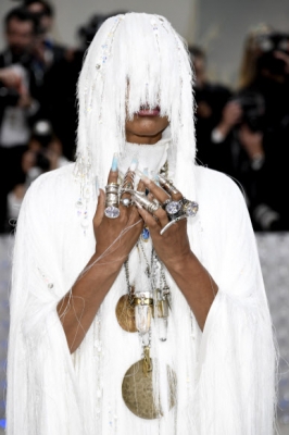 Erykah Badu attends The Metropolitan Museum of Art‘s Costume Institute benefit gala celebrating the opening of the “Karl Lagerfeld: A Line of Beauty” exhibition on Monday, May 1, 2023, in New York. AP