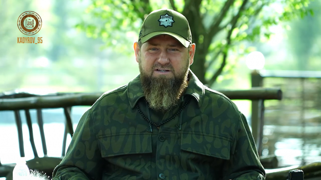 6일(현지시간) 보안군 회의를 소집한 람잔 카디로프 체첸공화국 수장. 2023.5.7 텔레그램
