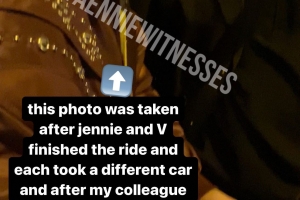 “뷔·제니, 파리 데이트 후 각자 차로 떠났다”