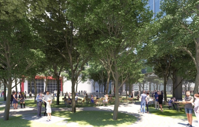 개방형녹지 조성(안). 지구동측