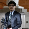 취재진 질문에 답하는 한동훈 법무부 장관[서울포토]