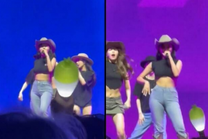 화사, 美투어중 ‘깜짝 속옷 노출’ 또 파격 퍼포먼스