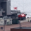 ‘욱일기’ 일본 자위대 함정 부산 해군작전기지 입항